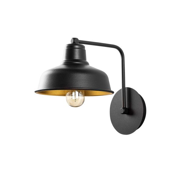 OPVIQ Zidna lampa Berceste 181BLACK-A, crna/zlatna - EP3008293