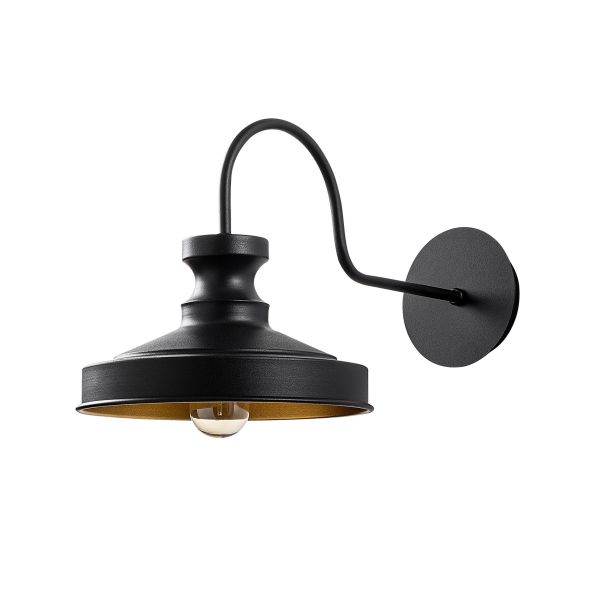 OPVIQ Zidna lampa Berceste 182BLACK-A, crna/zlatna - EP3008299