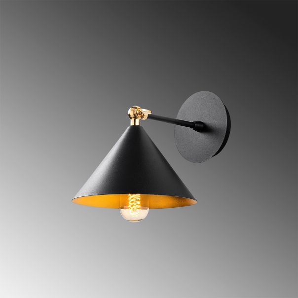 OPVIQ Zidna lampa Berceste 185BLACK-A, crna/zlatna - EP3008308