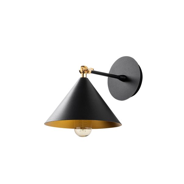 OPVIQ Zidna lampa Berceste 185BLACK-A, crna/zlatna - EP3008308