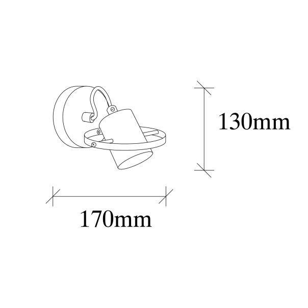 OPVIQ Zidna lampa Vaveyla 440-A, crna - EP3008326