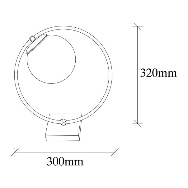 OPVIQ Stona lampa Dolunay NT-100, crna/bela - EP3008359
