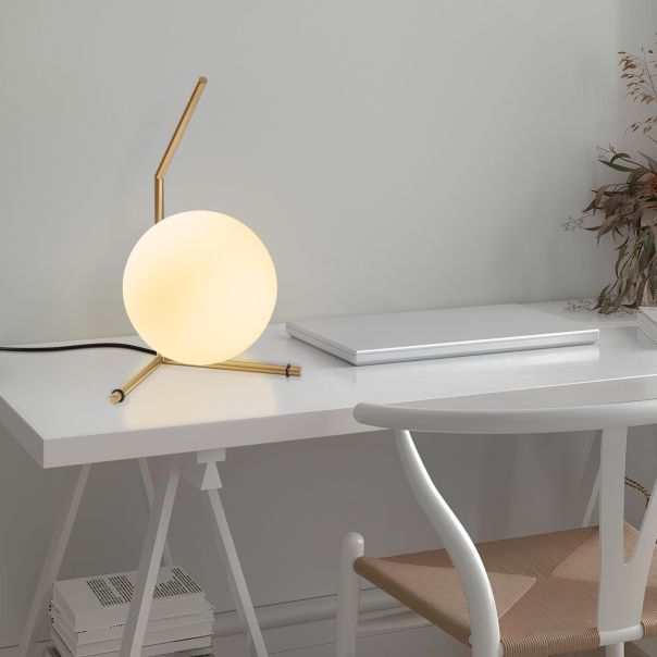 OPVIQ Stona lampa Luminar 14166, zlatna/bela - EP3008386