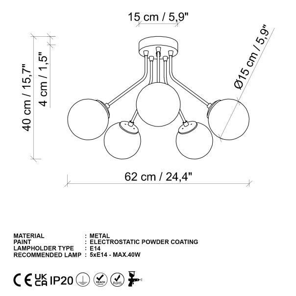 OPVIQ Luster Orıon 13961, zlatna/bela - EP3004456
