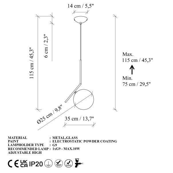 OPVIQ Luster Luminar 14110, crna/bela - EP3004501