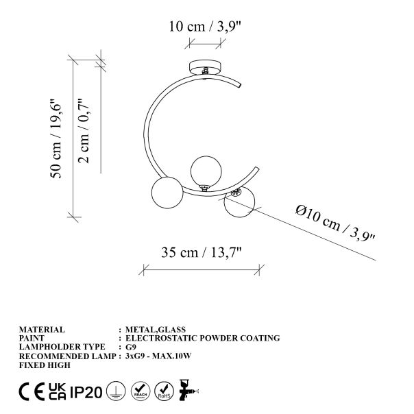 OPVIQ Luster Luminar 14135, crna/bela - EP3004507