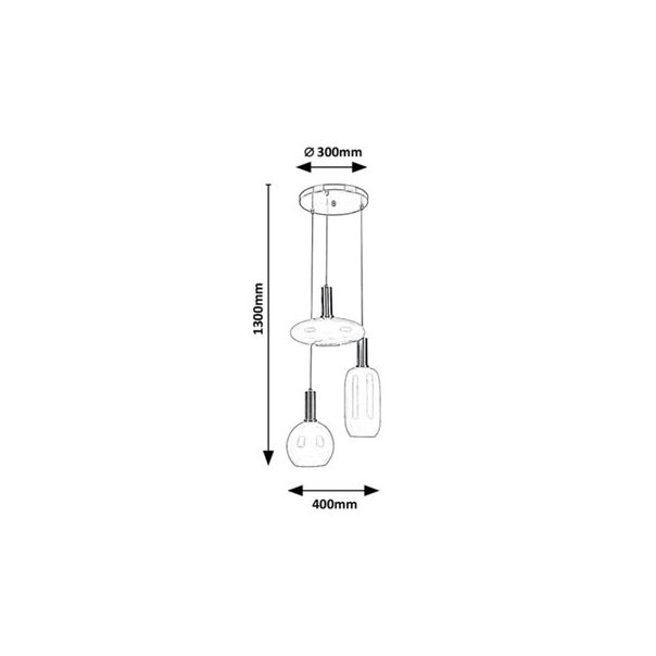 Rabalux Visilica Sinopia E27 3x MAX 60W zlatna (5225) - 5225