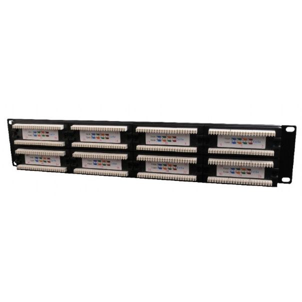GEMBIRD NPP-C548CM-001 Cat.5E 48 port patch panel with rear cable management - 44109