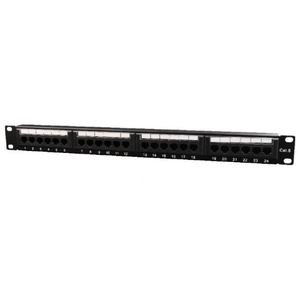 GEMBIRD NPP-C624CM-001 Cat.6 24 port patch panel with rear cable management - 44111