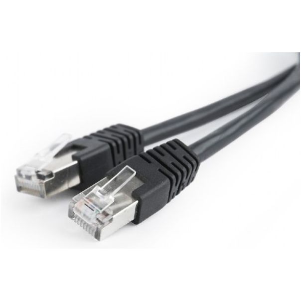GEMBIRD PP22-1M/BK Mrezni kabl FTP Cat5e Patch cord, 1m black - 44136