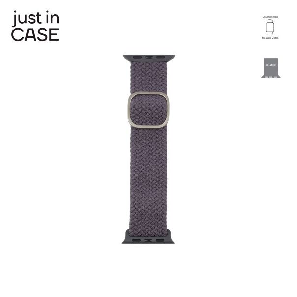 JUST IN CASE 2u1 Narukvica 38-41mm crna MILANESE + siva tekstil - MT3841BKGR