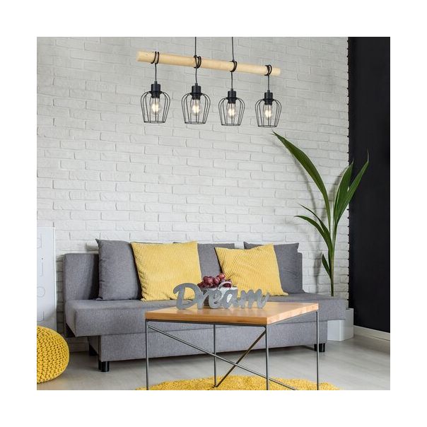 Rabalux Visilica Fabian E27 4x MAX 40W mat crno (5247) - 5247