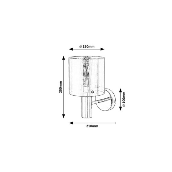 Rabalux Zidna lampa Donati E27 1x MAX 60W hrom (5248) - 5248