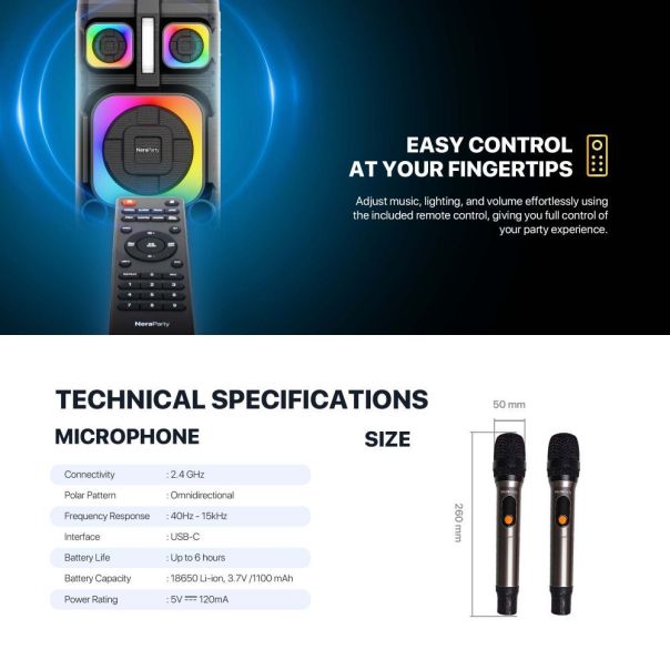 Bluetooth zvučnik Fantech NP03 NeraParty crni - EP3232443