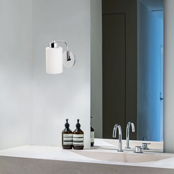 OPVIQ Zidna lampa Balcova N-340, srebrna/bela - EP3004567