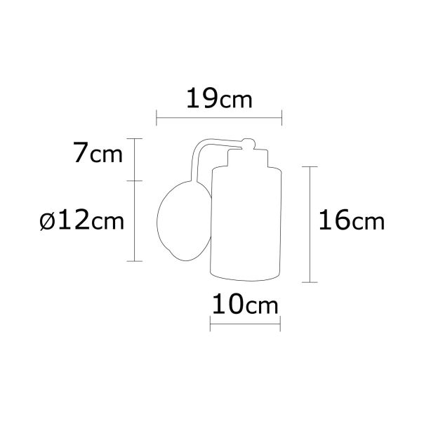 OPVIQ Zidna lampa Balcova N-340, srebrna/bela - EP3004567