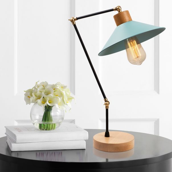 OPVIQ Stona lampa Manavgat N-607, plava/braon - EP3005074