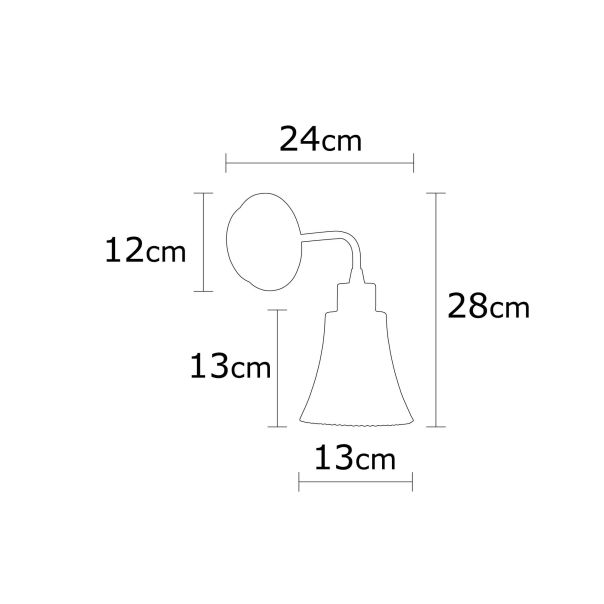 OPVIQ Zidna lampa Foca N-130, braon/bronzana - EP3005116
