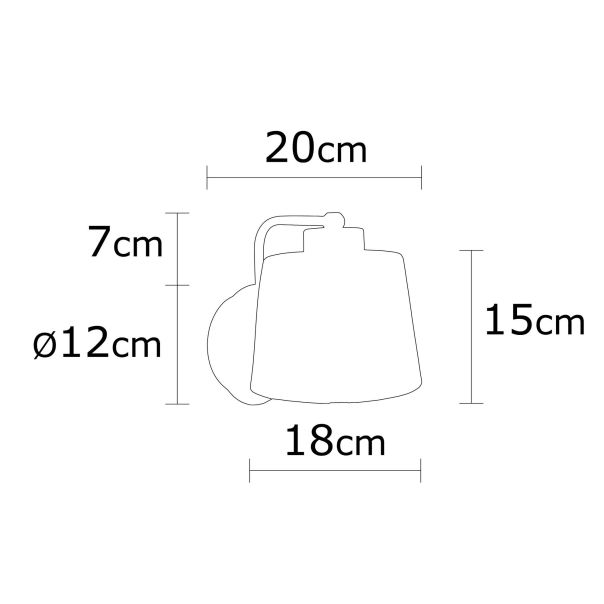 OPVIQ Zidna lampa Kemer N-271, crna/žuta - EP3005146