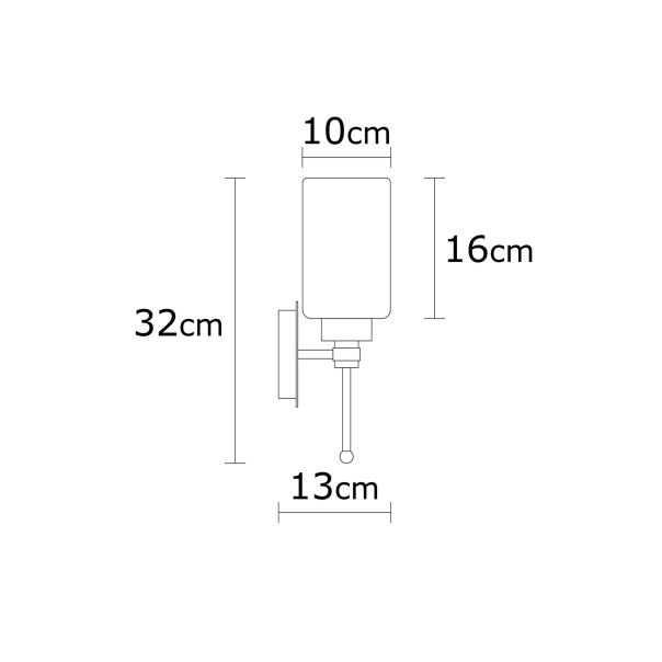OPVIQ Zidna lampa Balcova N-344,  srebrna/bela - EP3005176