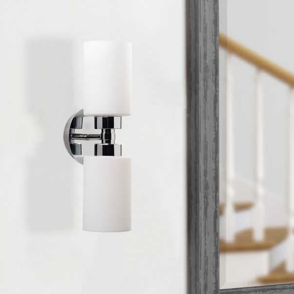 OPVIQ Zidna lampa Balcova N-347, srebrna/bela - EP3005212
