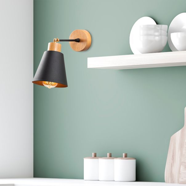 OPVIQ Zidna lampa Manavgat N-610, crna/braon - EP3005239
