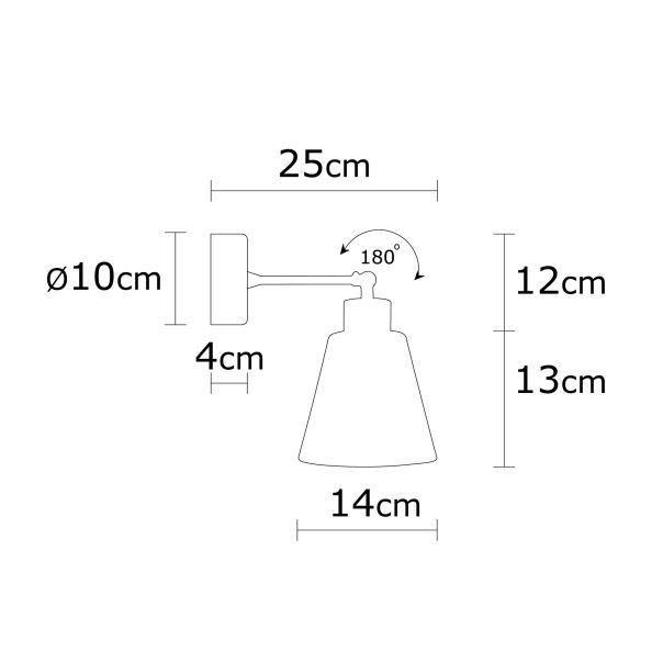 OPVIQ Zidna lampa Manavgat N-617, tirkizna/braon - EP3005293