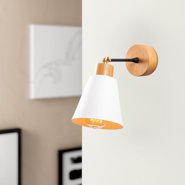 OPVIQ Zidna lampa Manavgat N-618, braon/bela - EP3005305