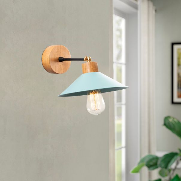 OPVIQ Zidna lampa Manavgat N-627, tirkizna/braon - EP3005335
