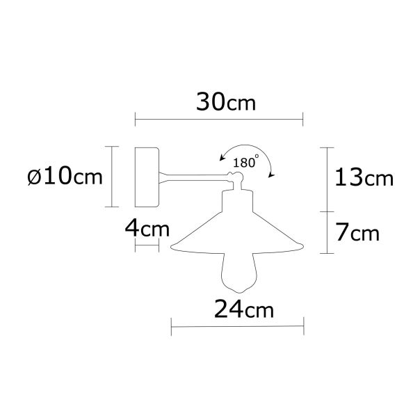 OPVIQ Zidna lampa Manavgat N-627, tirkizna/braon - EP3005335