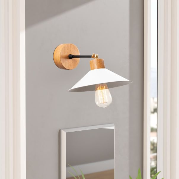 OPVIQ Zidna lampa Manavgat N-628, braon/bela - EP3005341