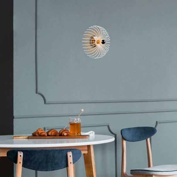 OPVIQ Zidna lampa Aspendos N-646, bela/zlatna - EP3005362