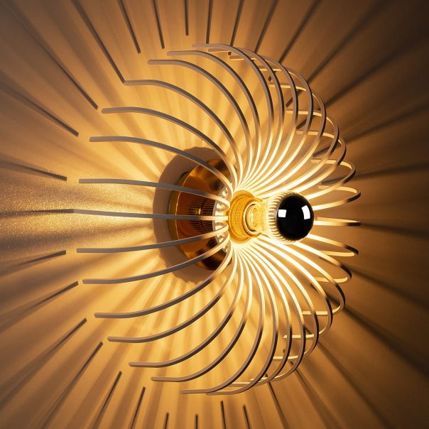 OPVIQ Zidna lampa Aspendos N-646, bela/zlatna - EP3005362