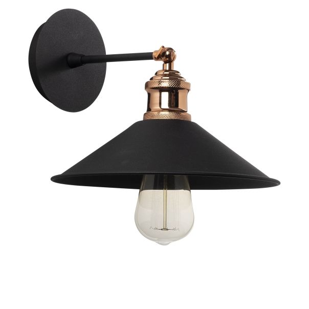 OPVIQ Zidna lampa Berceste N-663, crna/bronzana - EP3005368