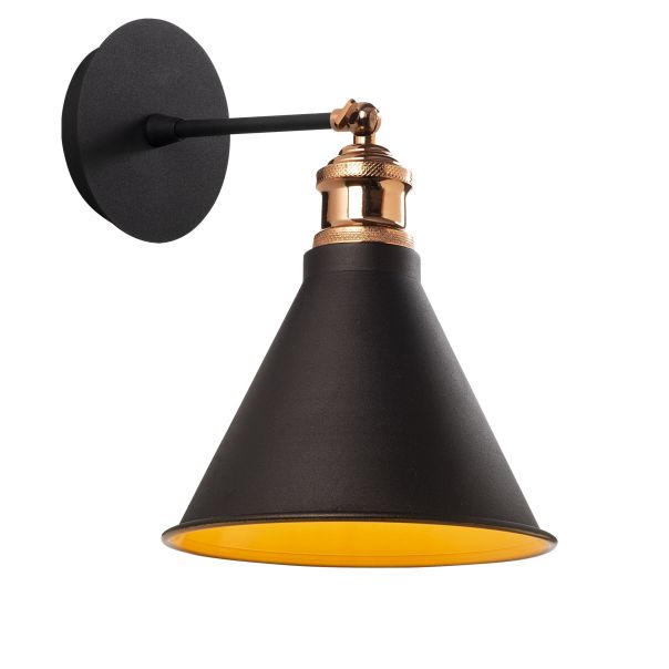 OPVIQ Zidna lampa Berceste N-680, crna/bronzana - EP3005395