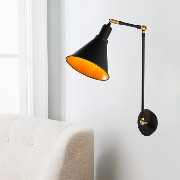 OPVIQ Zidna lampa Berceste N-682, crna/zlatna - EP3005422