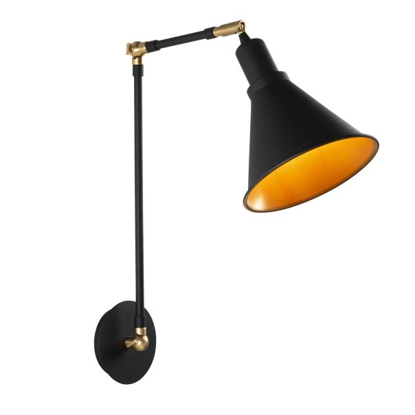 OPVIQ Zidna lampa Berceste N-682, crna/zlatna - EP3005422
