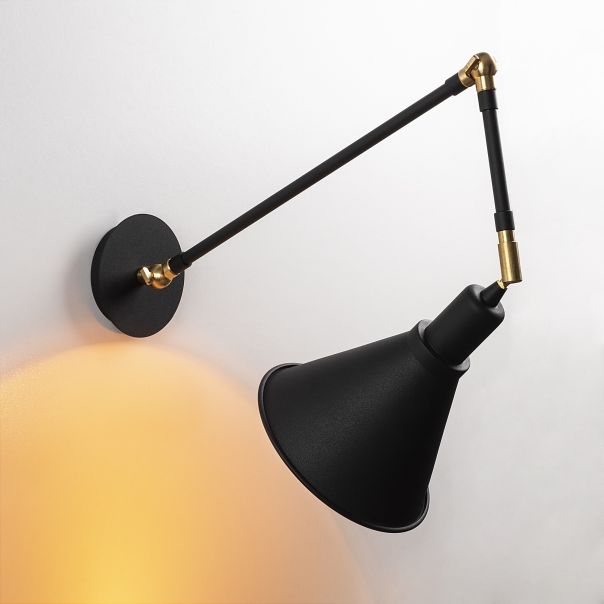 OPVIQ Zidna lampa Berceste N-682, crna/zlatna - EP3005422