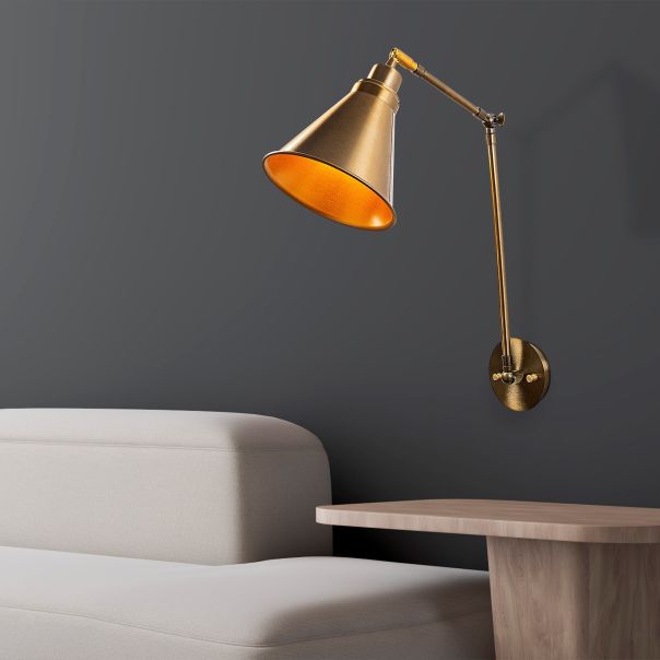 OPVIQ Zidna lampa Berceste N-683, zlatna - EP3005587