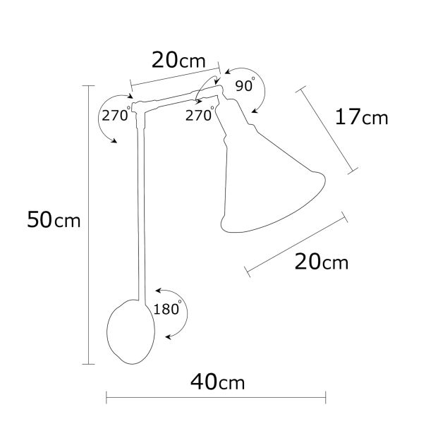 OPVIQ Zidna lampa Berceste N-683, zlatna - EP3005587