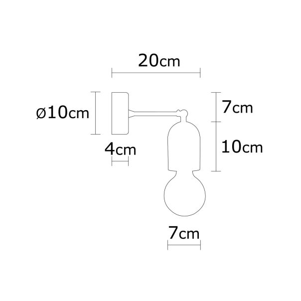 OPVIQ Zidna lampa Datca N-934, braon - EP3005620