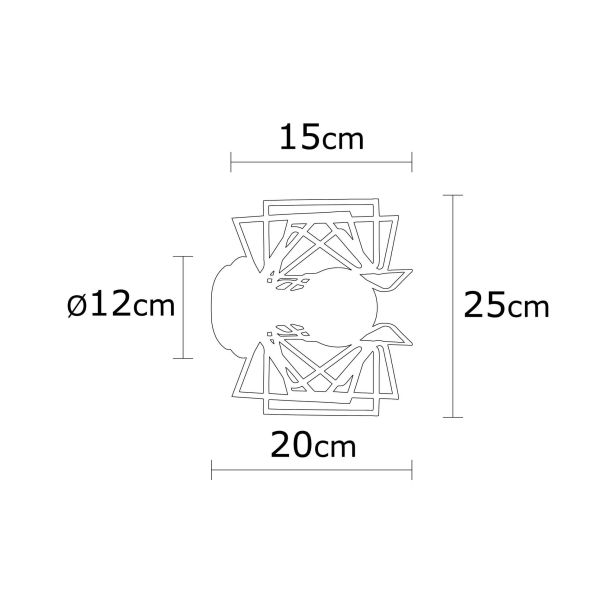 OPVIQ Zidna lampa Nemrut N-953, crna - EP3005629