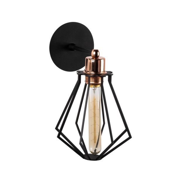 OPVIQ Zidna lampa Oylat N-1042y, crna/bronzana - EP3005668