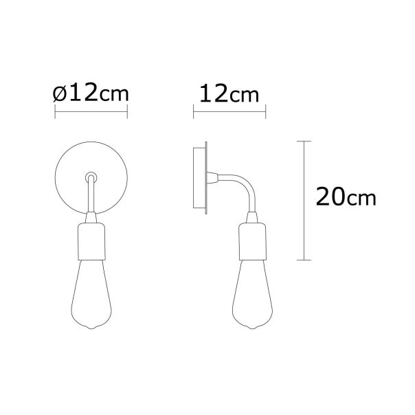 OPVIQ Zidna lampa Harput N-1322, crna - EP3005710