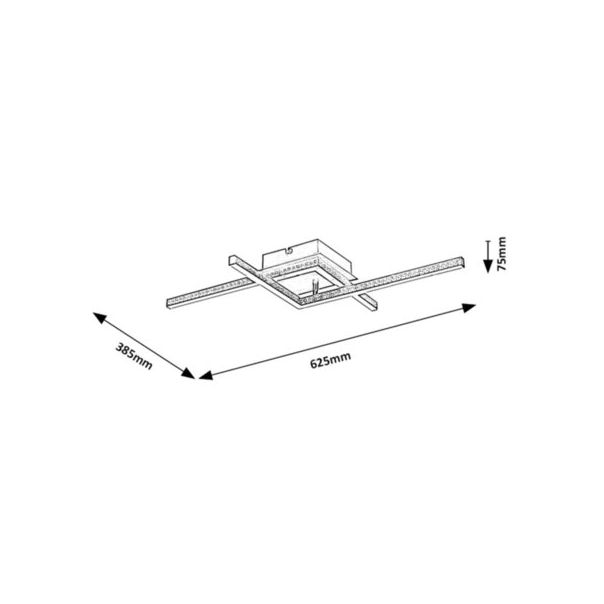 Rabalux Plafonjera Casimir LED 23W mat crno (5267) - 5267