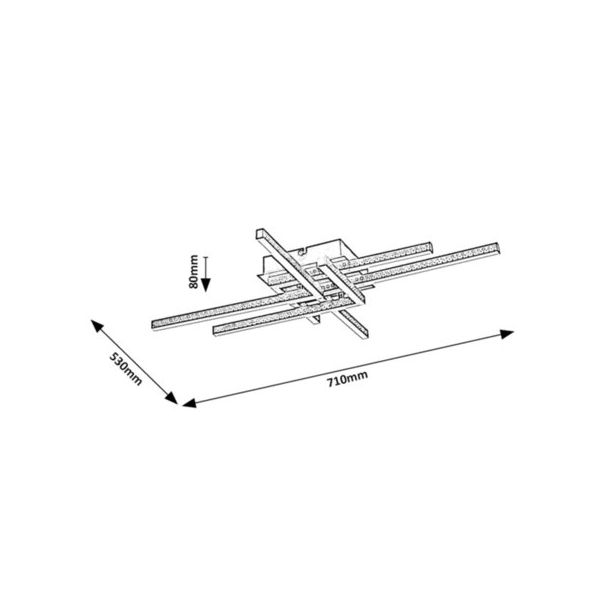 Rabalux Plafonjera Casimir LED 35W mat crno (5268) - 5268