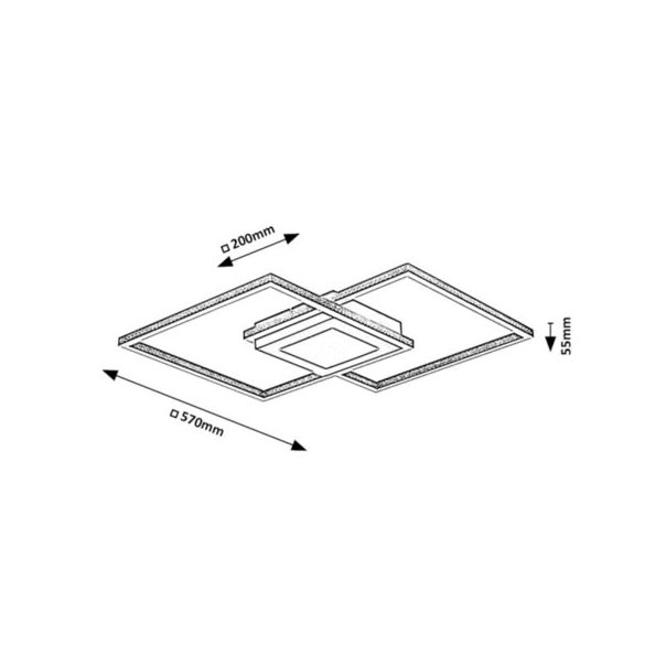 Rabalux Plafonjera Casimir LED 40W mat crno (5269) - 5269-1
