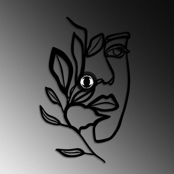 OPVIQ Zidna lampa Flower Faced, crna - EP3005893