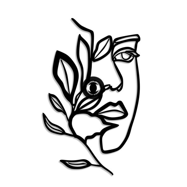 OPVIQ Zidna lampa Flower Faced, crna - EP3005893