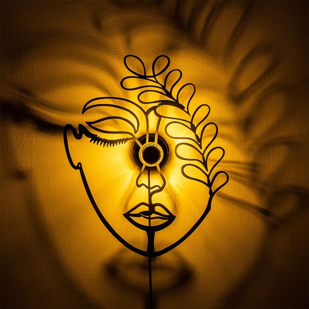 OPVIQ Zidna lampa Flower Faced V2, crna - EP3005902